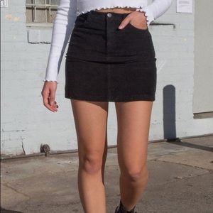 Brandy Melville Juliette Black Corduroy Skirt